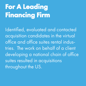 For a Leading Financing Firm